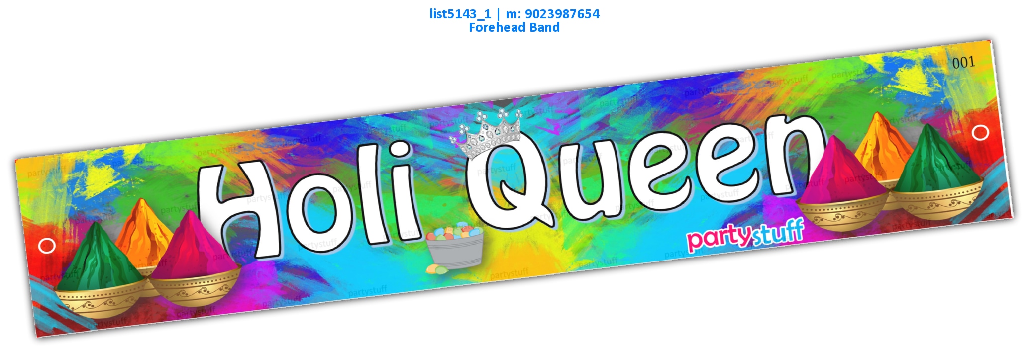 Holi Queen Forehead band 2 | Printed list5143_1 Printed Accessory
