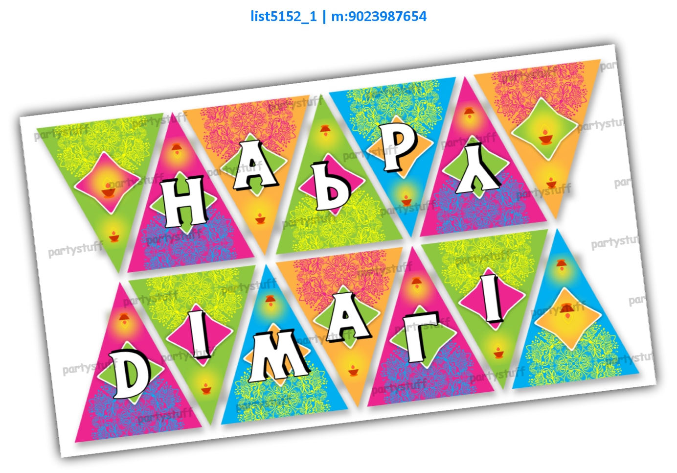 Diwali Alphabet garland | Printed list5152_1 Printed Decoration