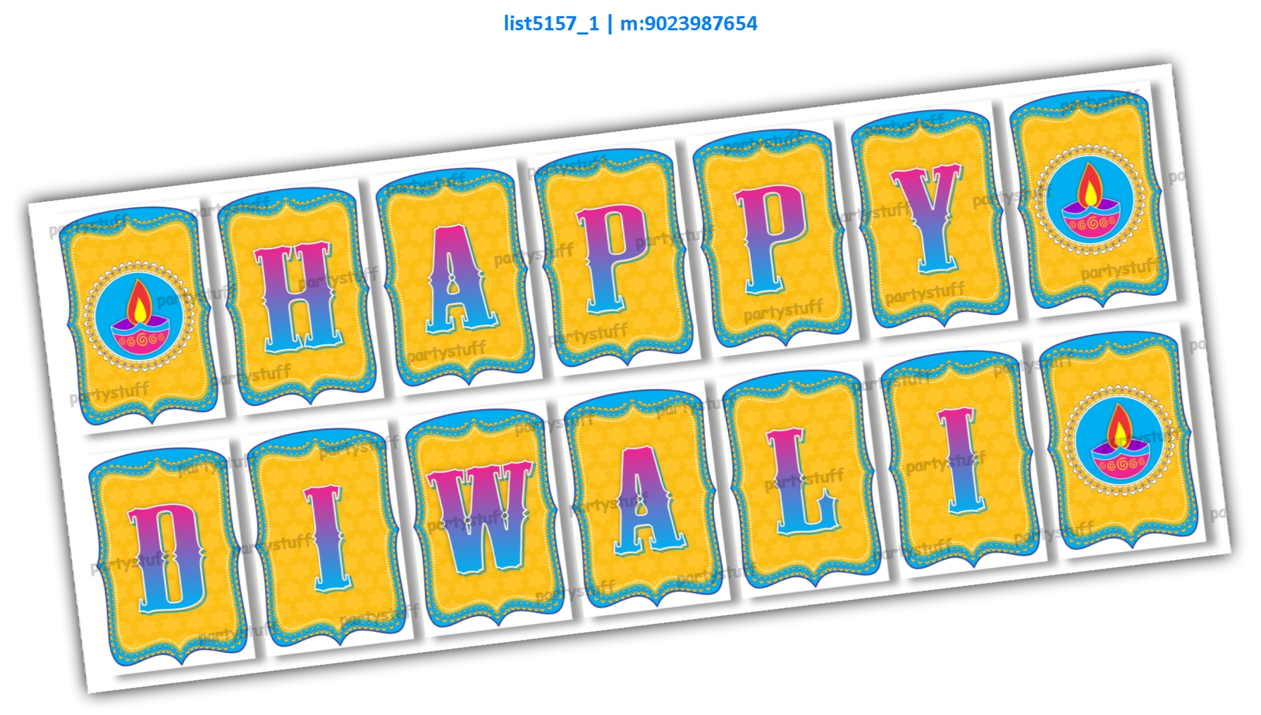 Diwali Alphabet garland 2 | Printed list5157_1 Printed Decoration