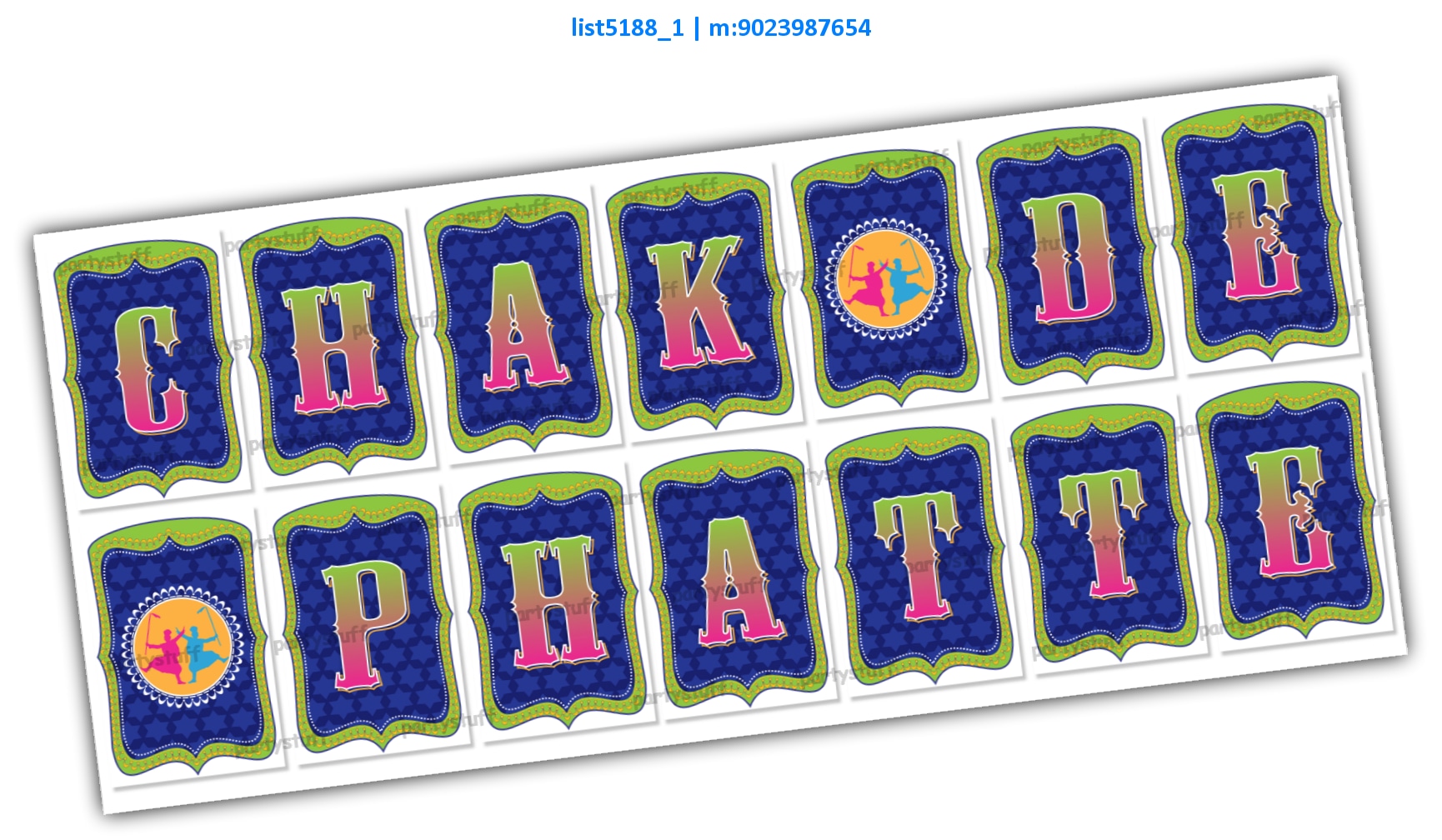 Chak De Phatte Alphabet Garland | Printed list5188_1 Printed Decoration