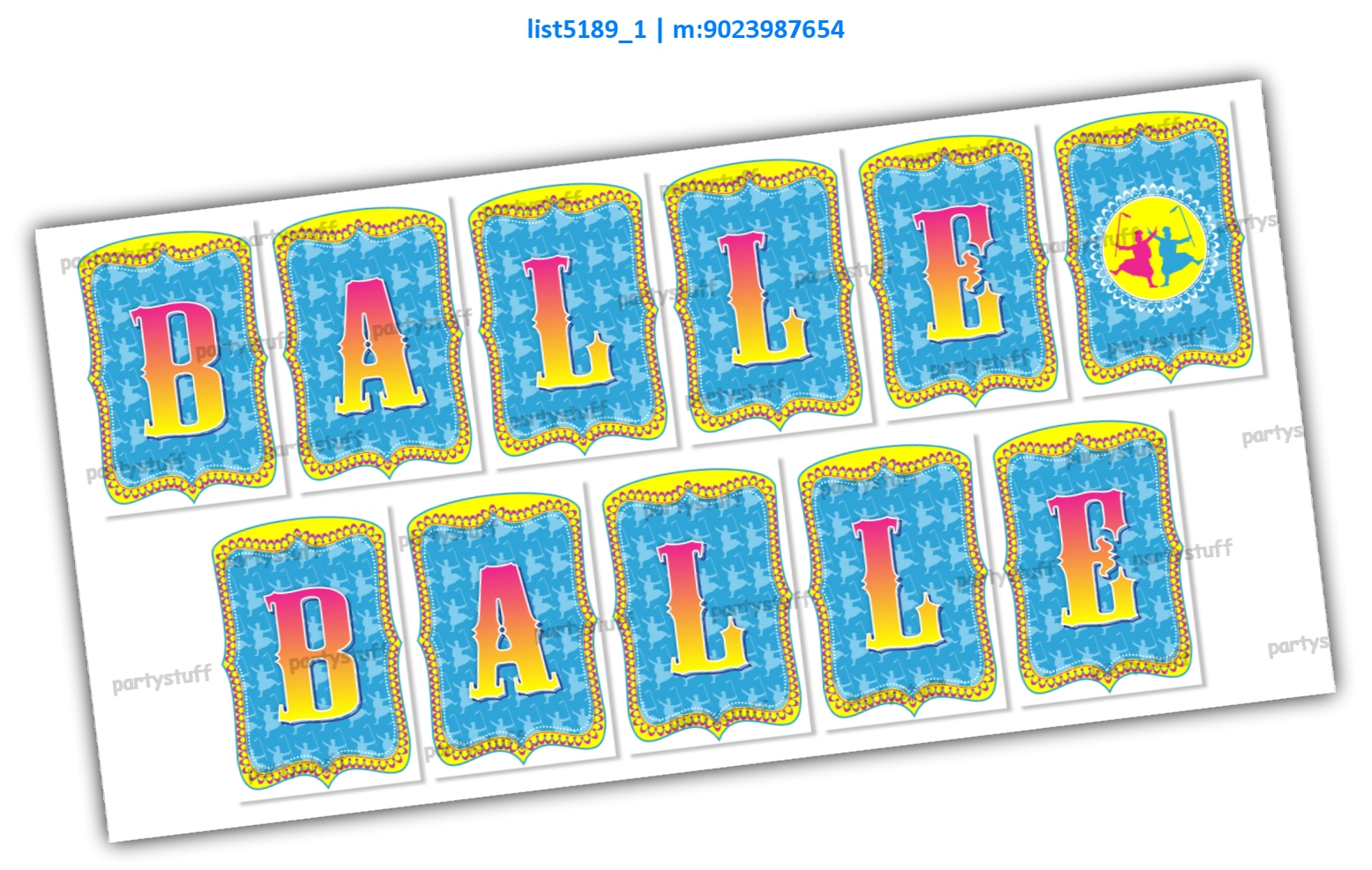 Balle Balle Alphabet Garland | Printed list5189_1 Printed Decoration