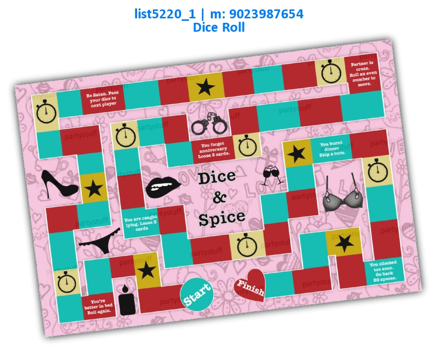 Naughty Dice & Spice | Printed list5220_1 Printed Activities
