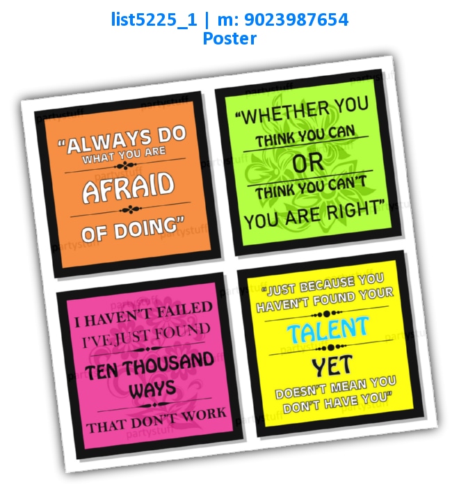 Being Positive Cards | Printed list5225_1 Printed Decoration