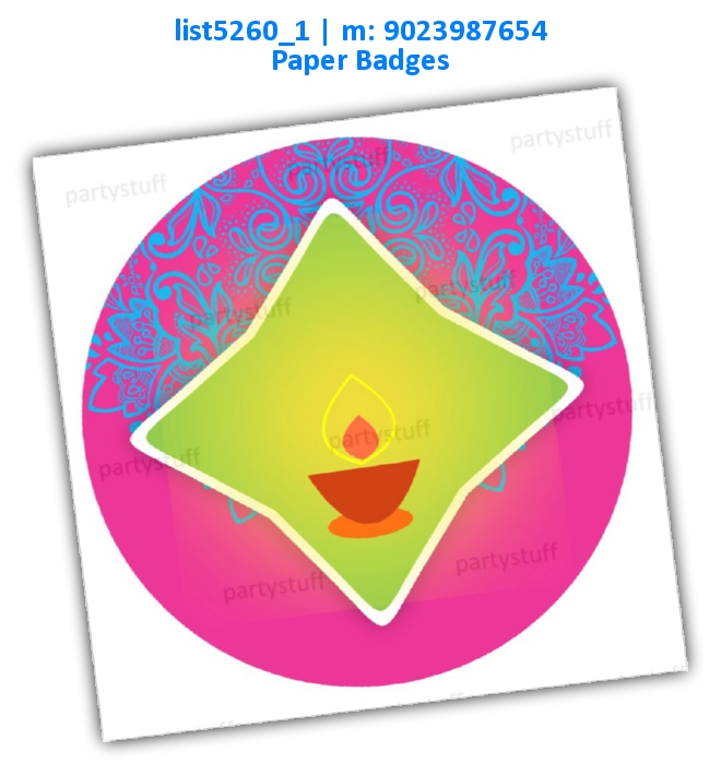 Diwali DIY Paper Badges | Printed list5260_1 Printed Accessory