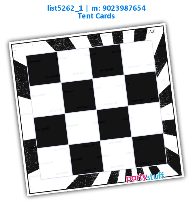 Chess Boxes Tent Cards | Printed list5262_1 Printed Decoration