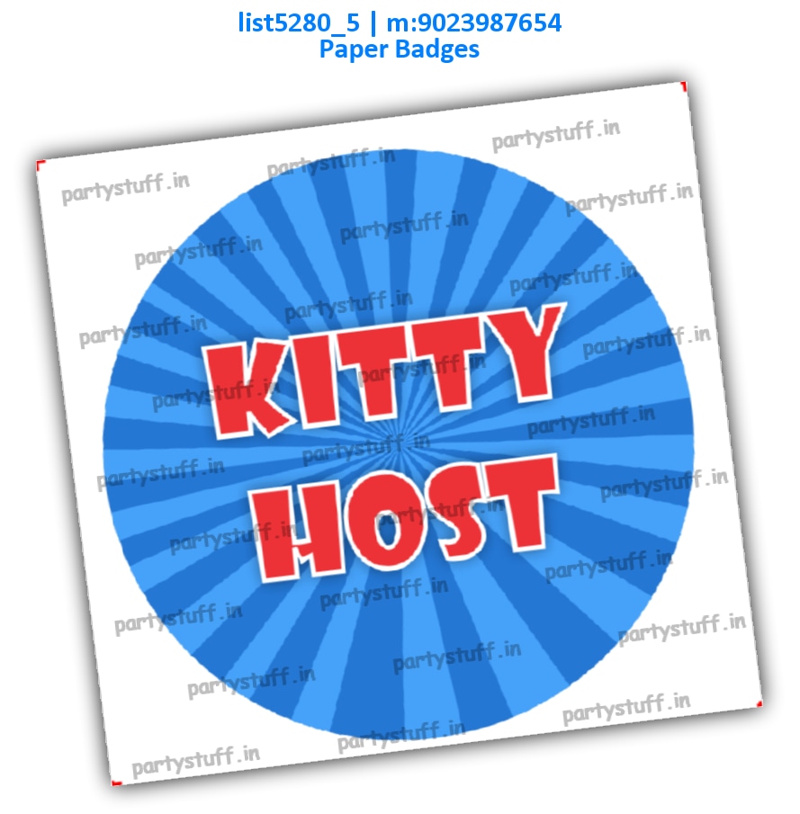 Kitty Party Ladies Badges | Printed list5280_5 Printed Accessory