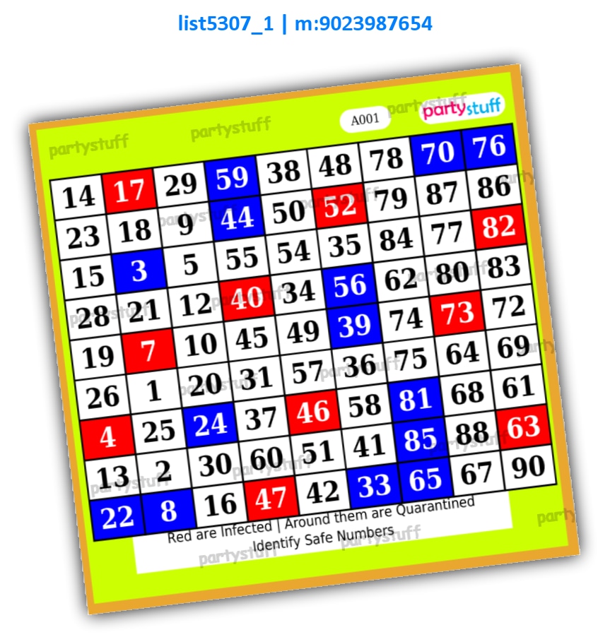 Identify safe numbers list5307_1 Image Paper Games