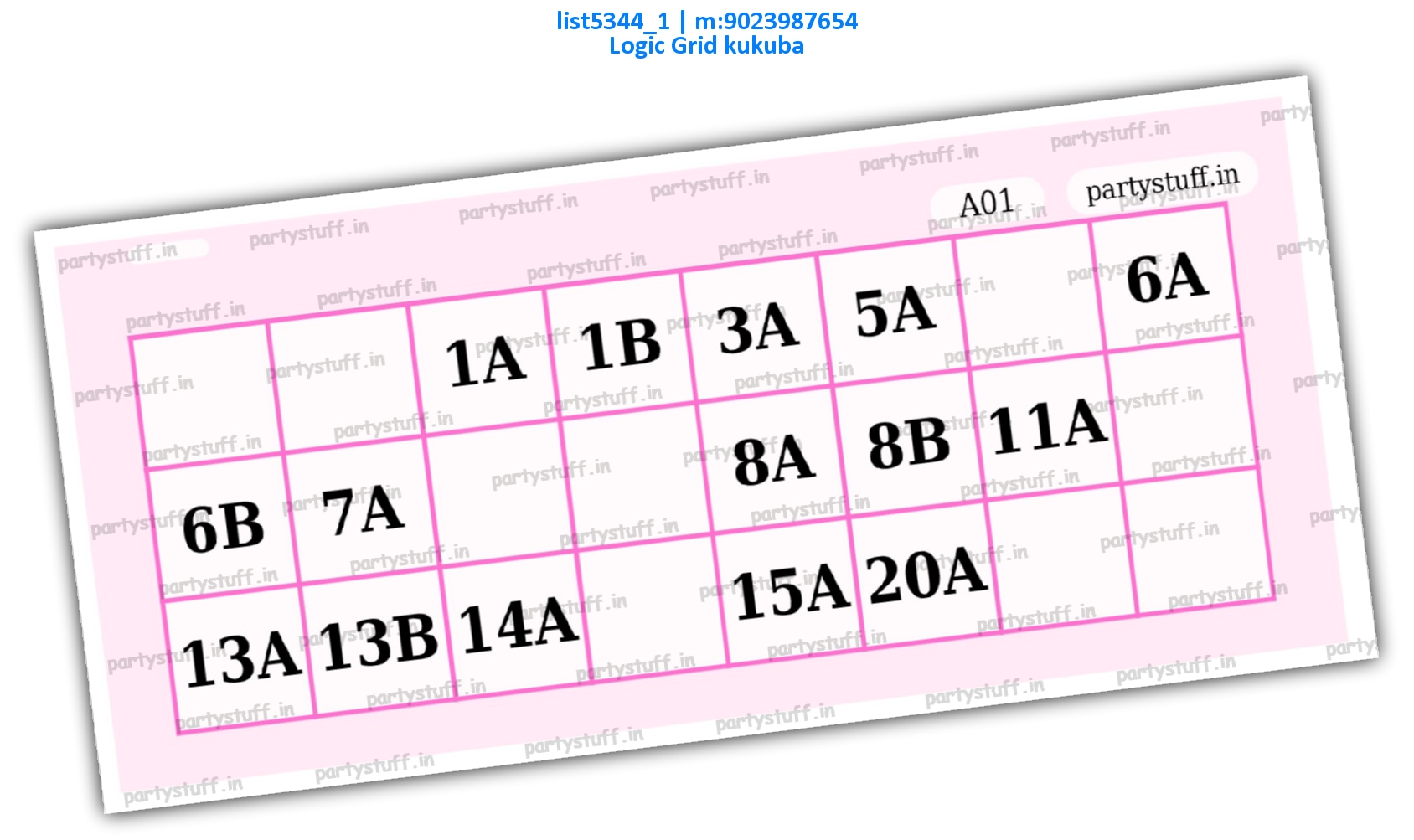 Generic Tambola Housie list5344_1 PDF Tambola Housie