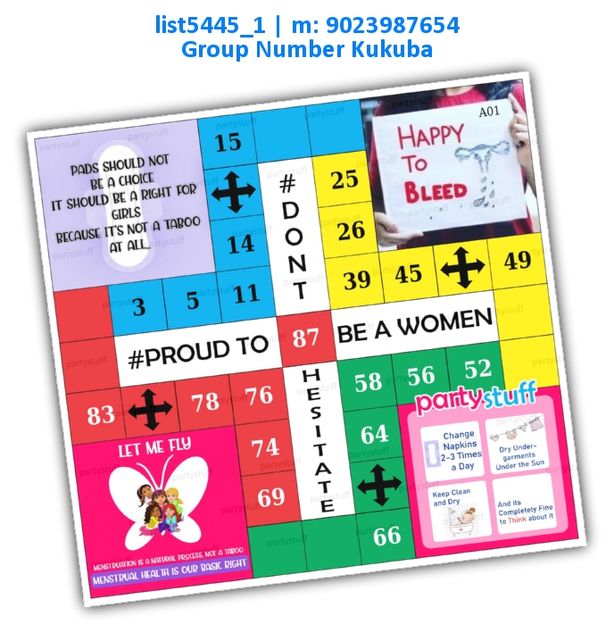 Menstrual Tambola Housie | Printed list5445_1 Printed Tambola Housie