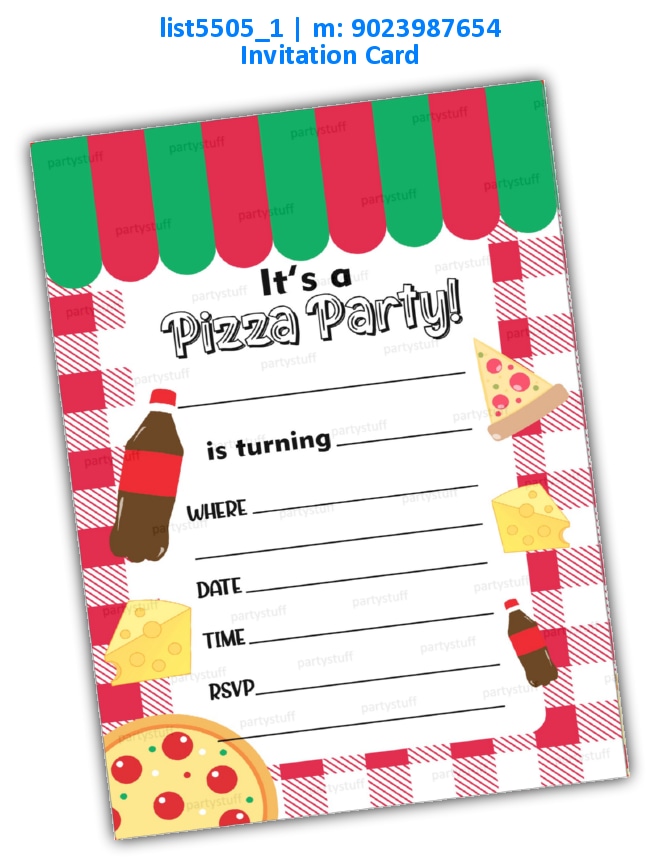Pizza Tambola Housie | Printed list5505_1 Printed Cards