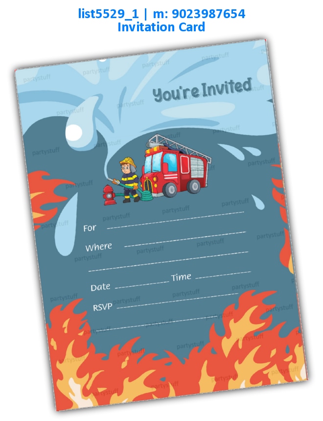 Fire Figther Tambola Housie | Printed list5529_1 Printed Cards