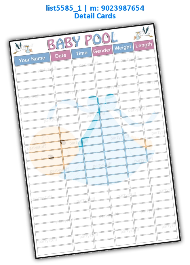 Baby Tambola Housie 2 list5585_1 Printed Cards