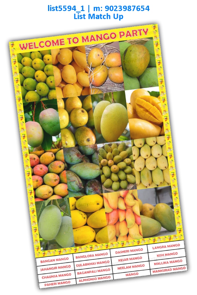 Mango Tambola Housie 2 | Printed list5594_1 Printed Paper Games