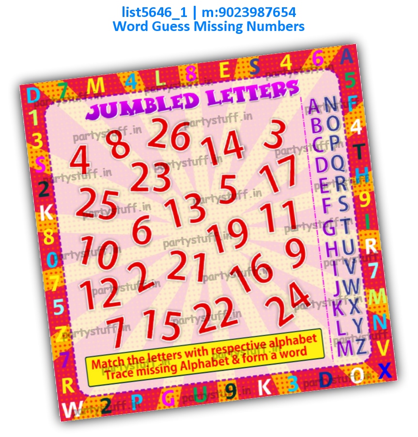 Art Tambola Housie | Printed list5646_1 Printed Paper Games