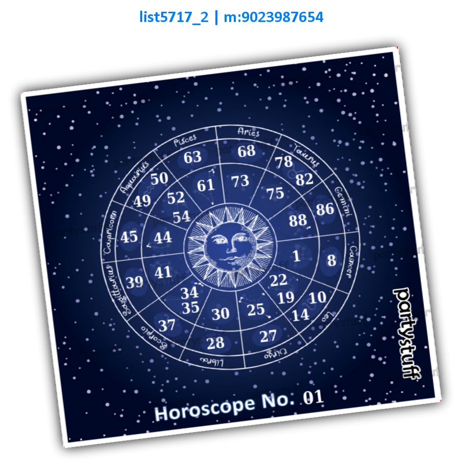 Astrology Tambola Housie 2 | Printed list5717_2 Printed Tambola Housie