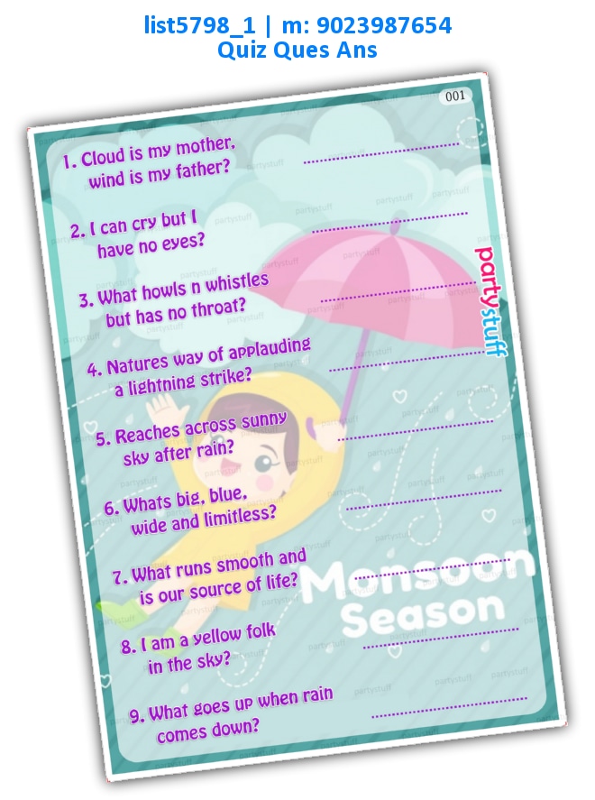 Monsoon Tambola Housie 2 | Printed list5798_1 Printed Paper Games