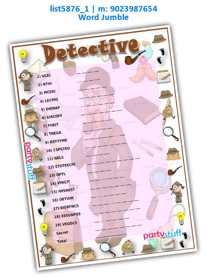 Detective Tambola Housie | Image list5876_1 Image Paper Games