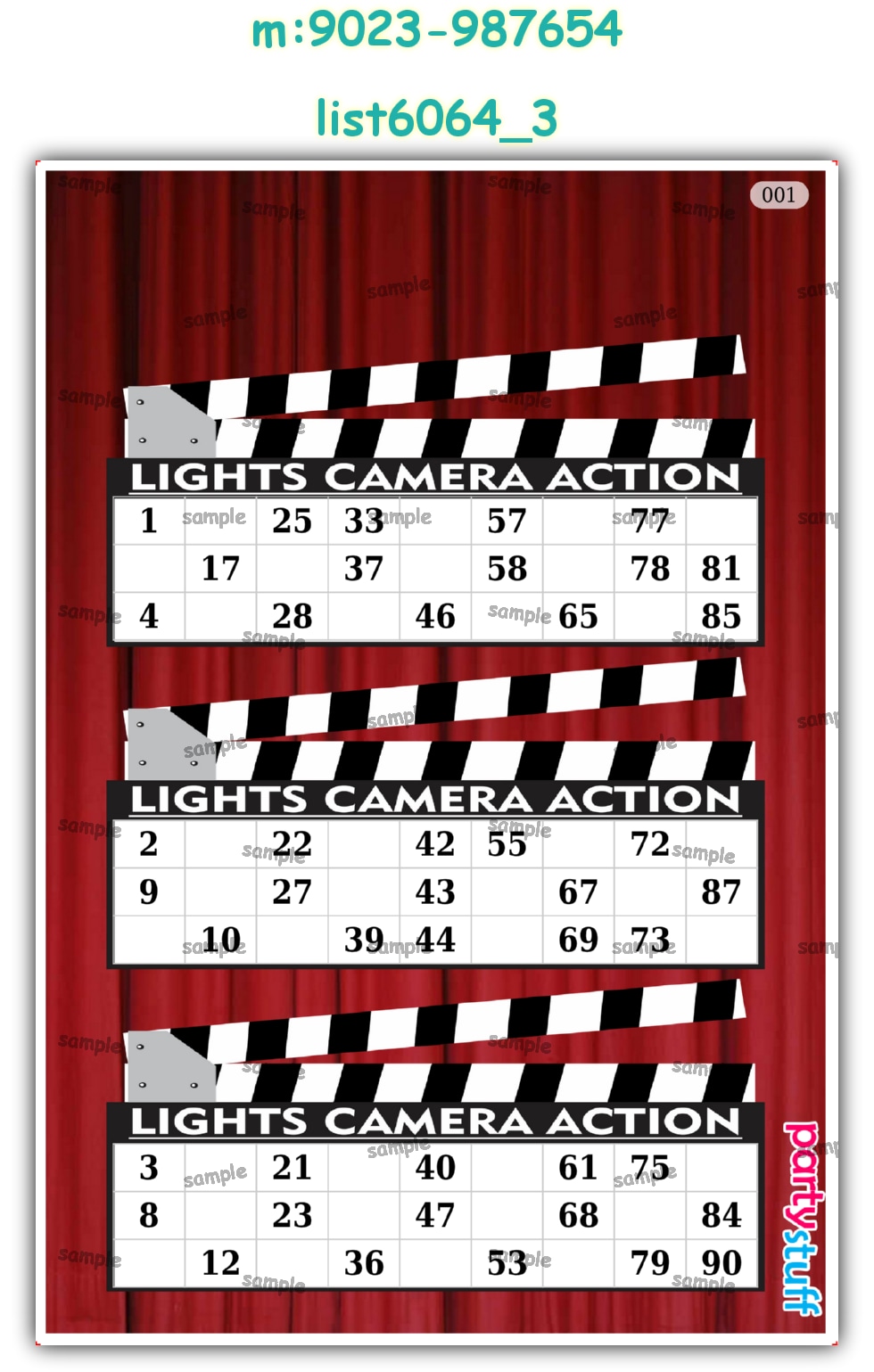 Bollywood Tambola Housie 2 | Printed list6064_3 Printed Tambola Housie