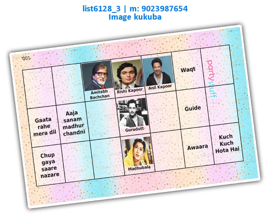 Bollywood Tambola Housie 2 | Printed list6128_3 Printed Tambola Housie