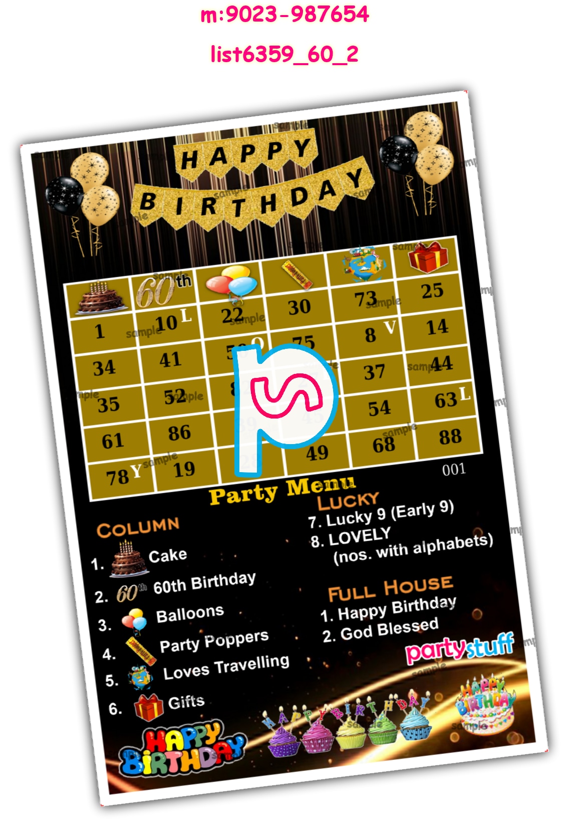 Tambola Housie | Printed list6359_60_2 Printed Tambola Housie