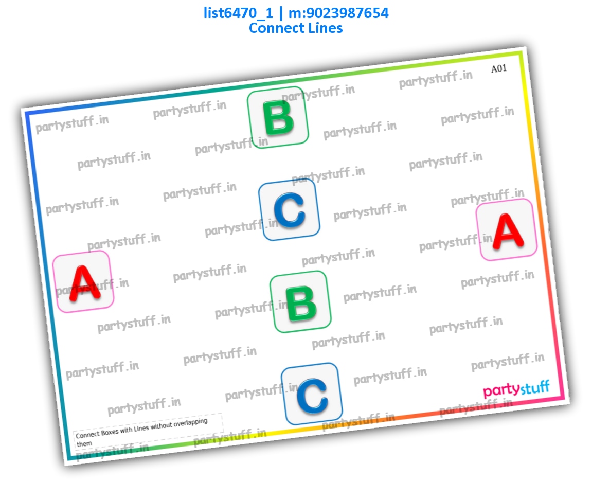 Connect Alphabet Boxes with Non Overlapping Lines | PDF list6470_1 PDF Paper Games