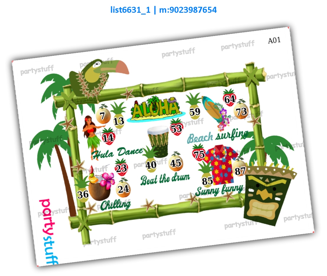 Tambola Housie | Printed list6631_1 Printed Tambola Housie