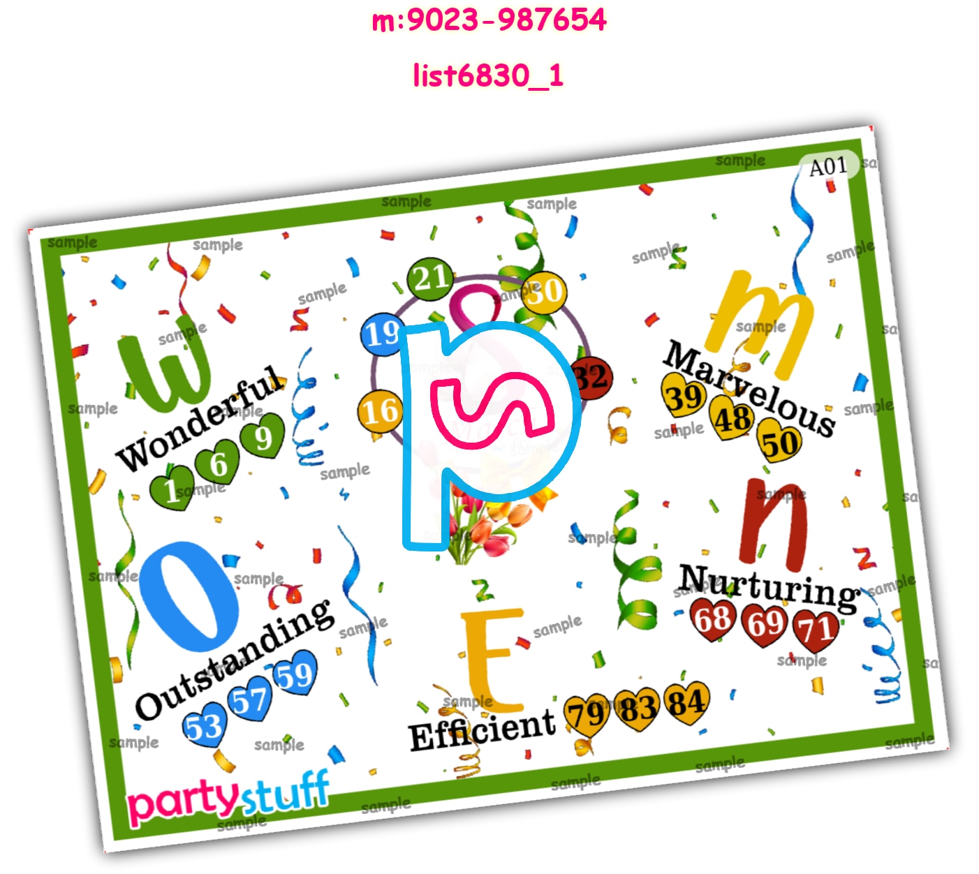 Tambola Housie | Printed list6830_1 Printed Tambola Housie