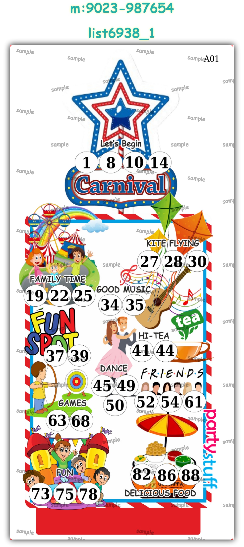 Tambola Housie | Printed list6938_1 Printed Tambola Housie