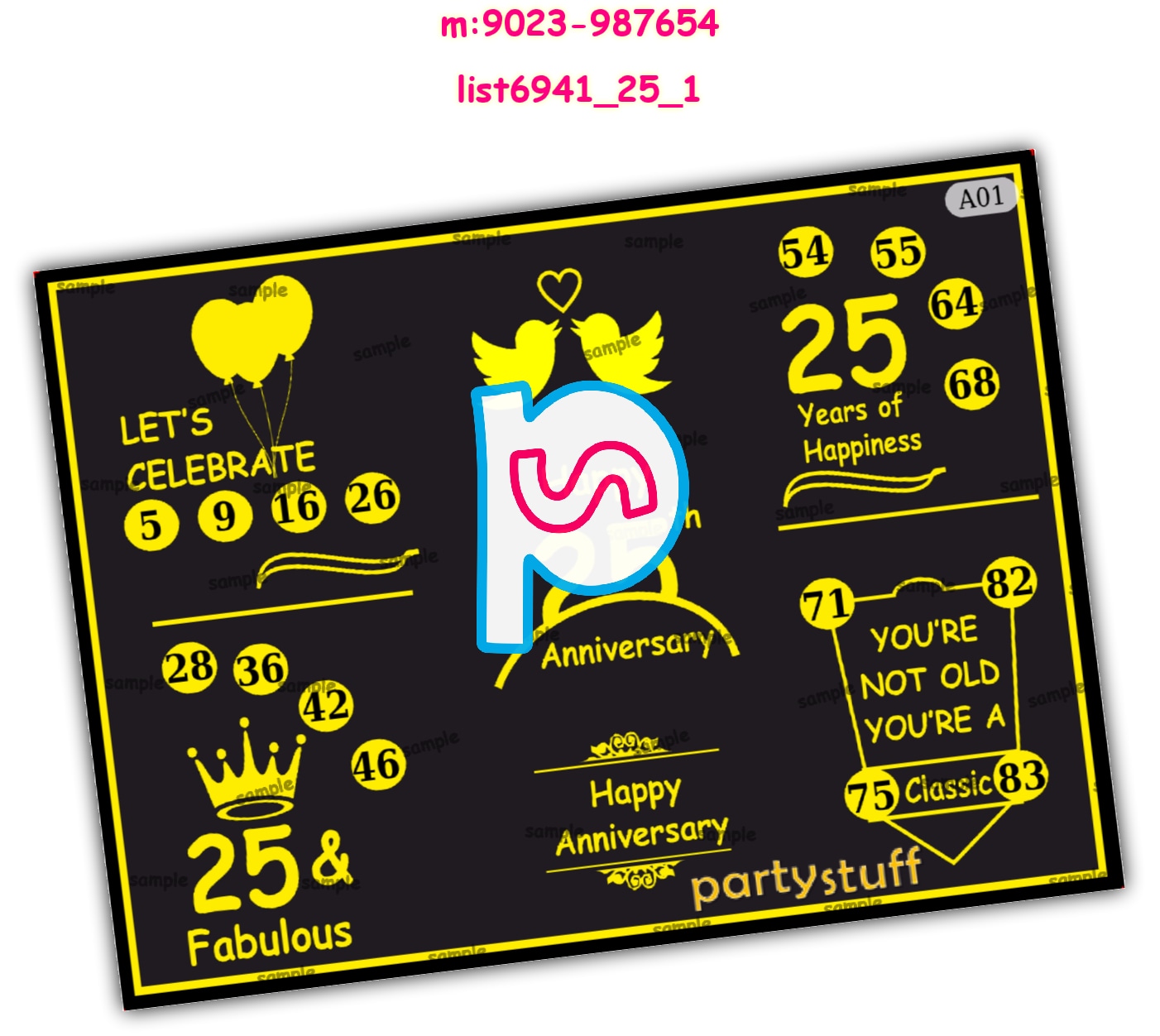 Tambola Housie | Printed list6941_25_1 Printed Tambola Housie