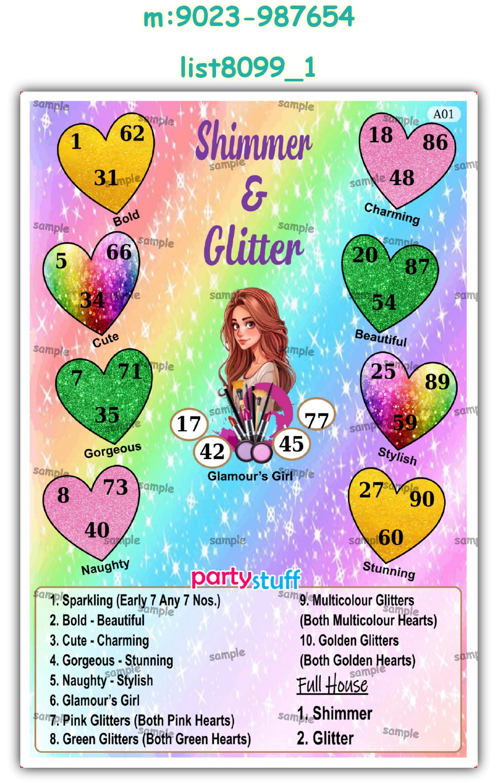 Tambola Housie | Printed list8099_1 Printed Tambola Housie