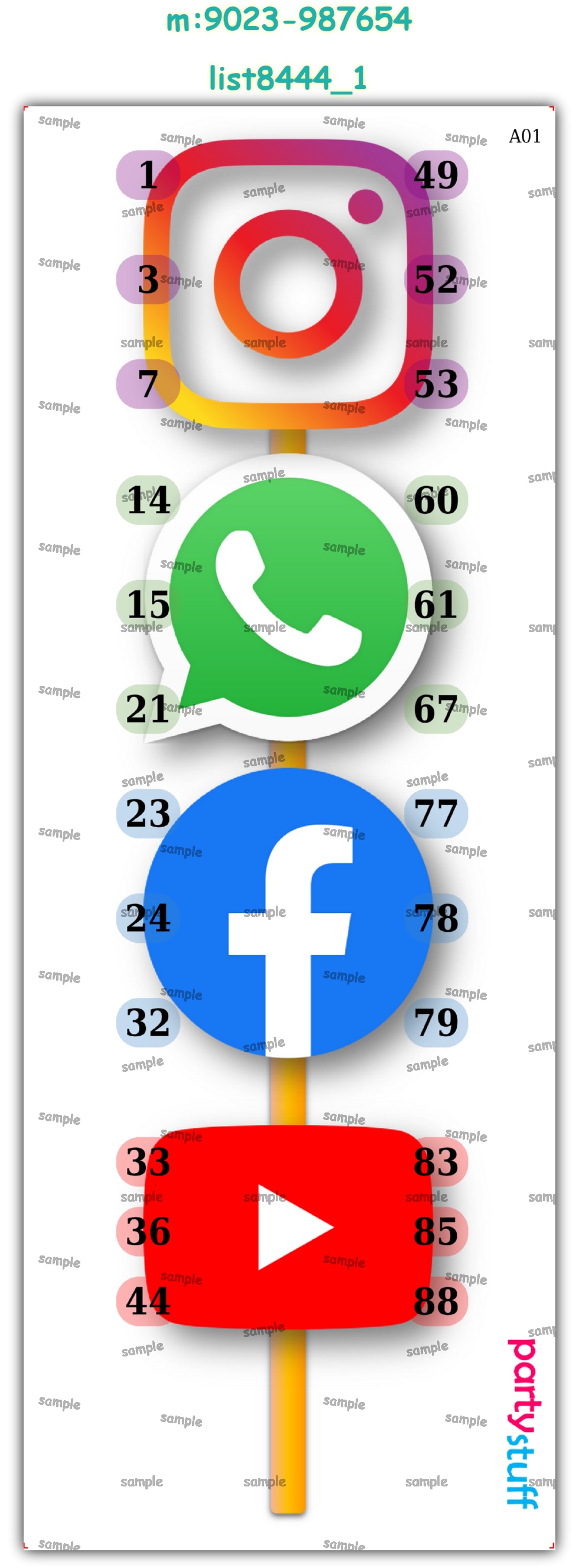 Tambola Housie | Printed list8444_1 Printed Tambola Housie