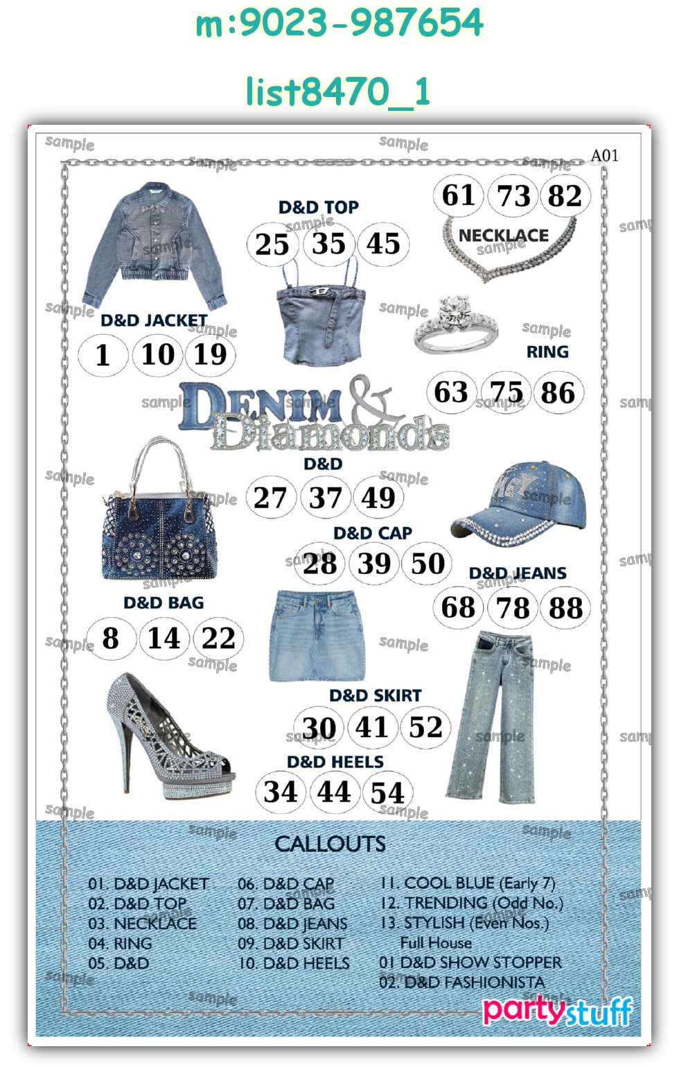 Tambola Housie | Printed list8470_1 Printed Tambola Housie