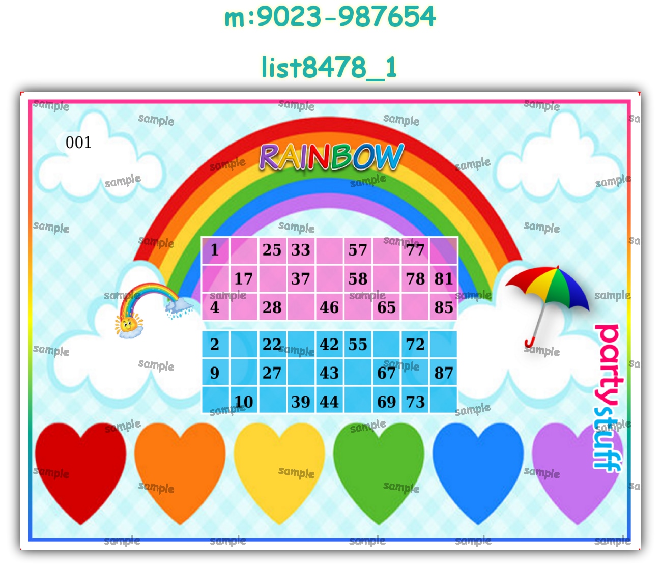 Tambola Housie | Printed list8478_1 Printed Tambola Housie