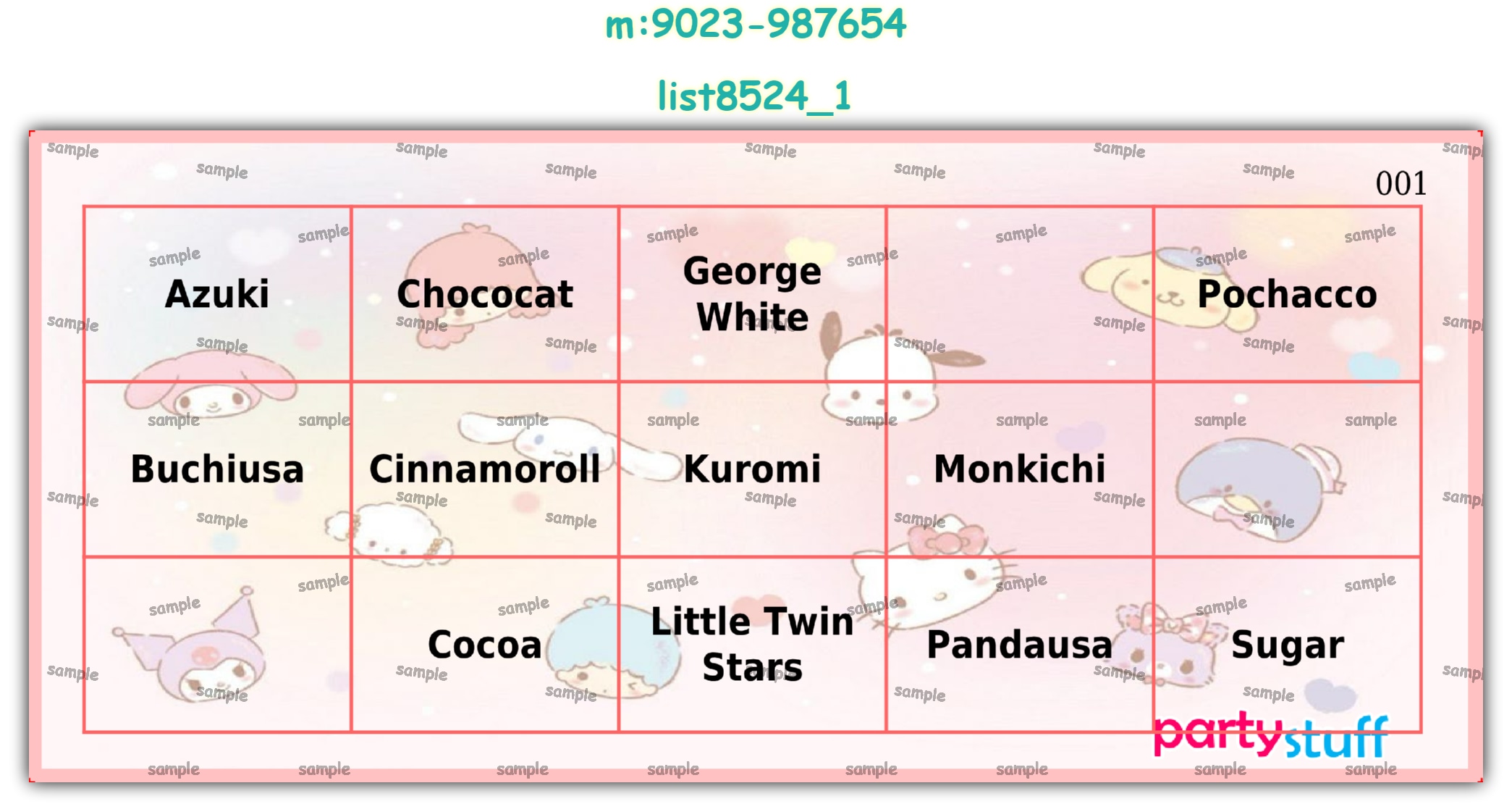 Tambola Housie | Printed list8524_1 Printed Tambola Housie