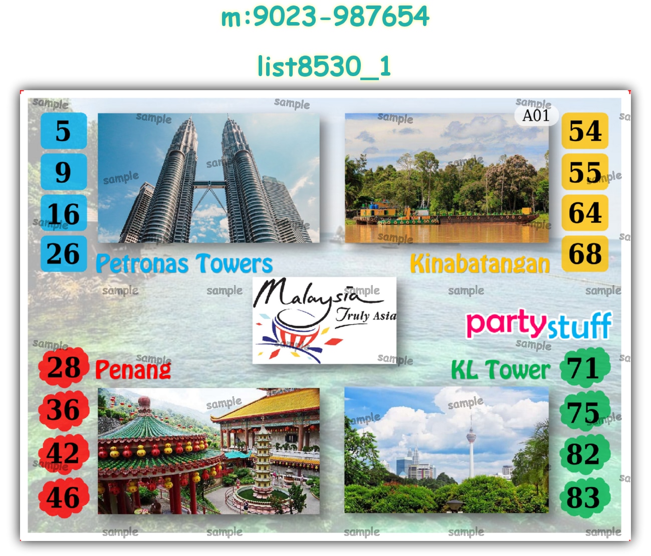 Tambola Housie | Printed list8530_1 Printed Tambola Housie