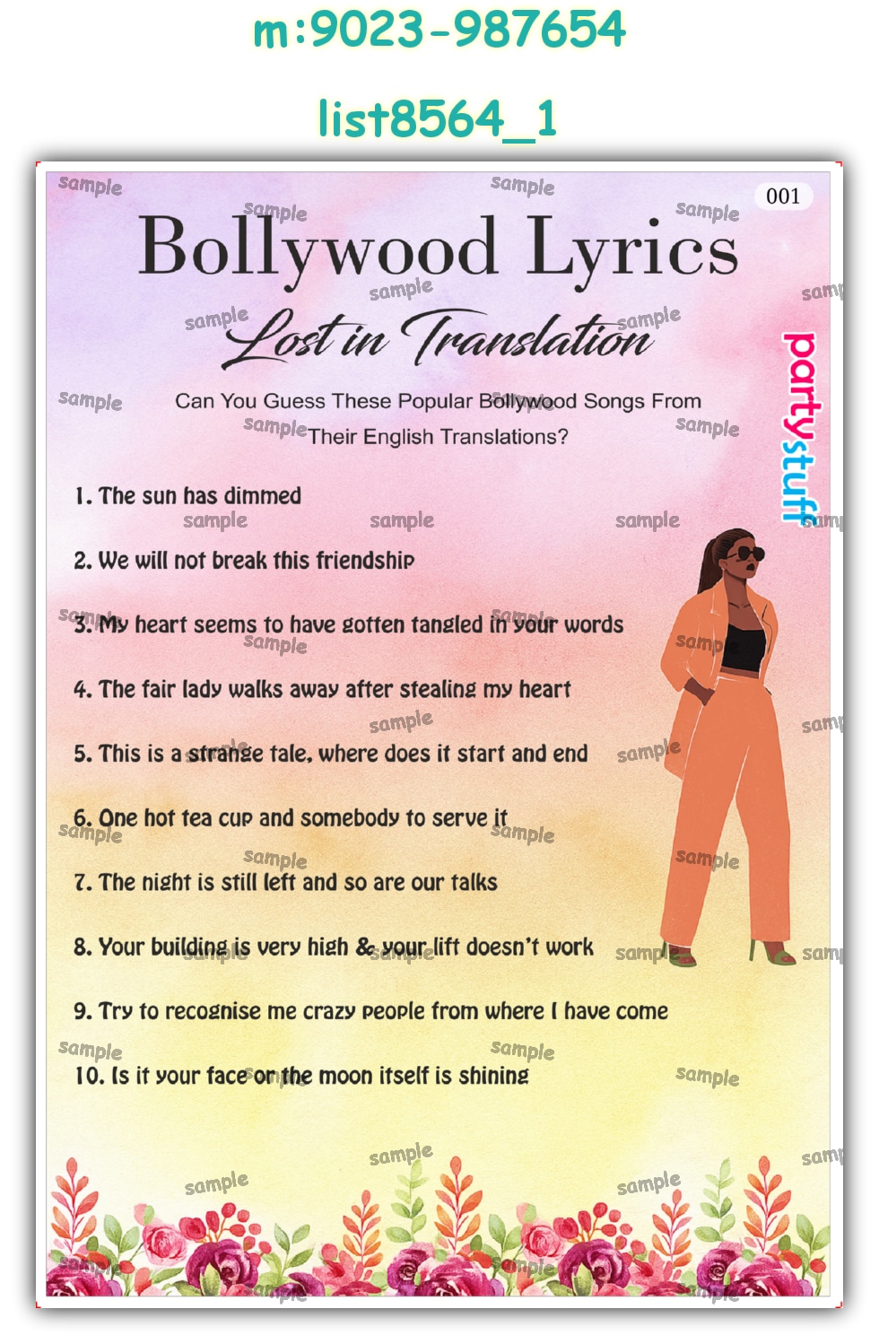 Paper Games | Printed list8564_1 Printed Paper Games