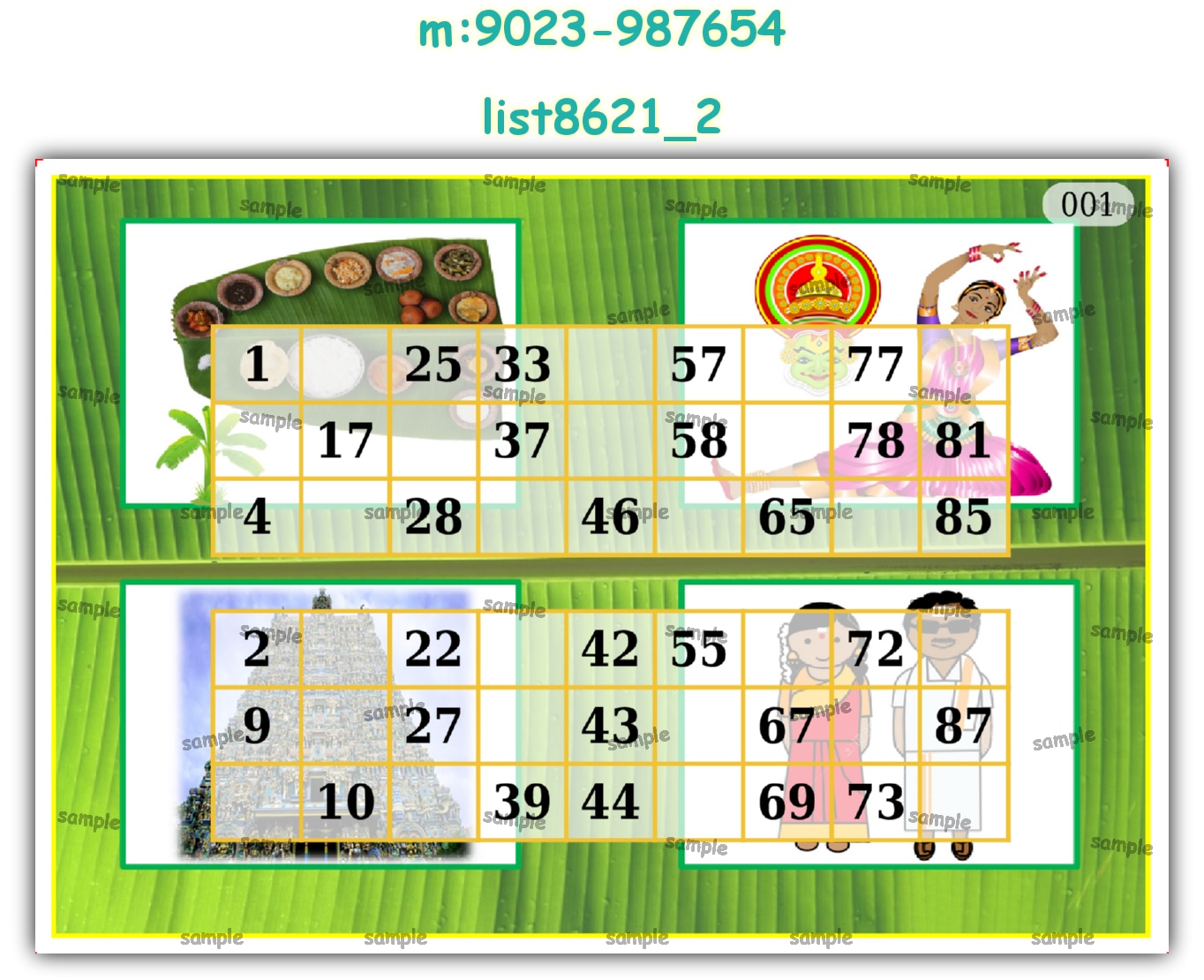 Tambola Housie | PDF list8621_2 PDF Tambola Housie