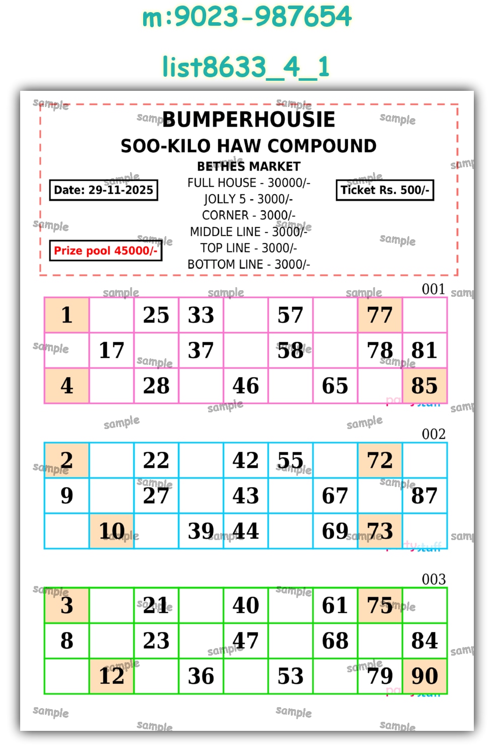 Tambola Housie | PDF list8633_4_1 PDF Tambola Housie