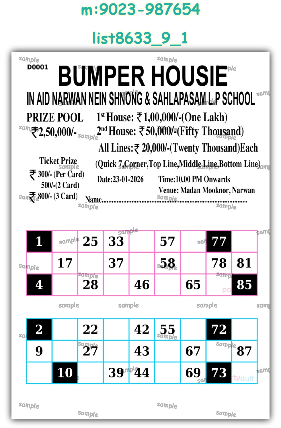 Tambola Housie | PDF list8633_9_1 PDF Tambola Housie