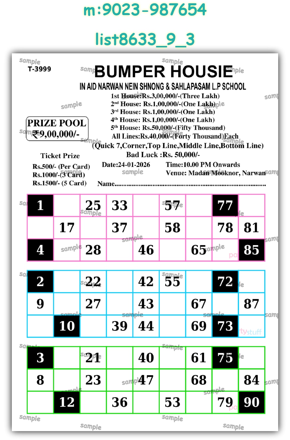 Tambola Housie | PDF list8633_9_3 PDF Tambola Housie