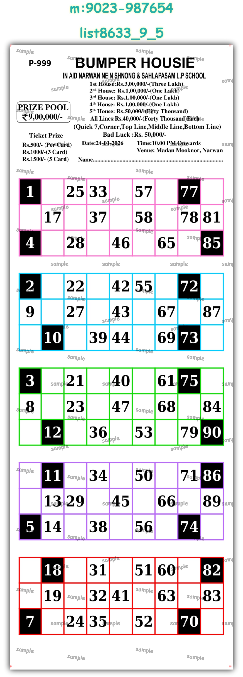 Tambola Housie | PDF list8633_9_5 PDF Tambola Housie