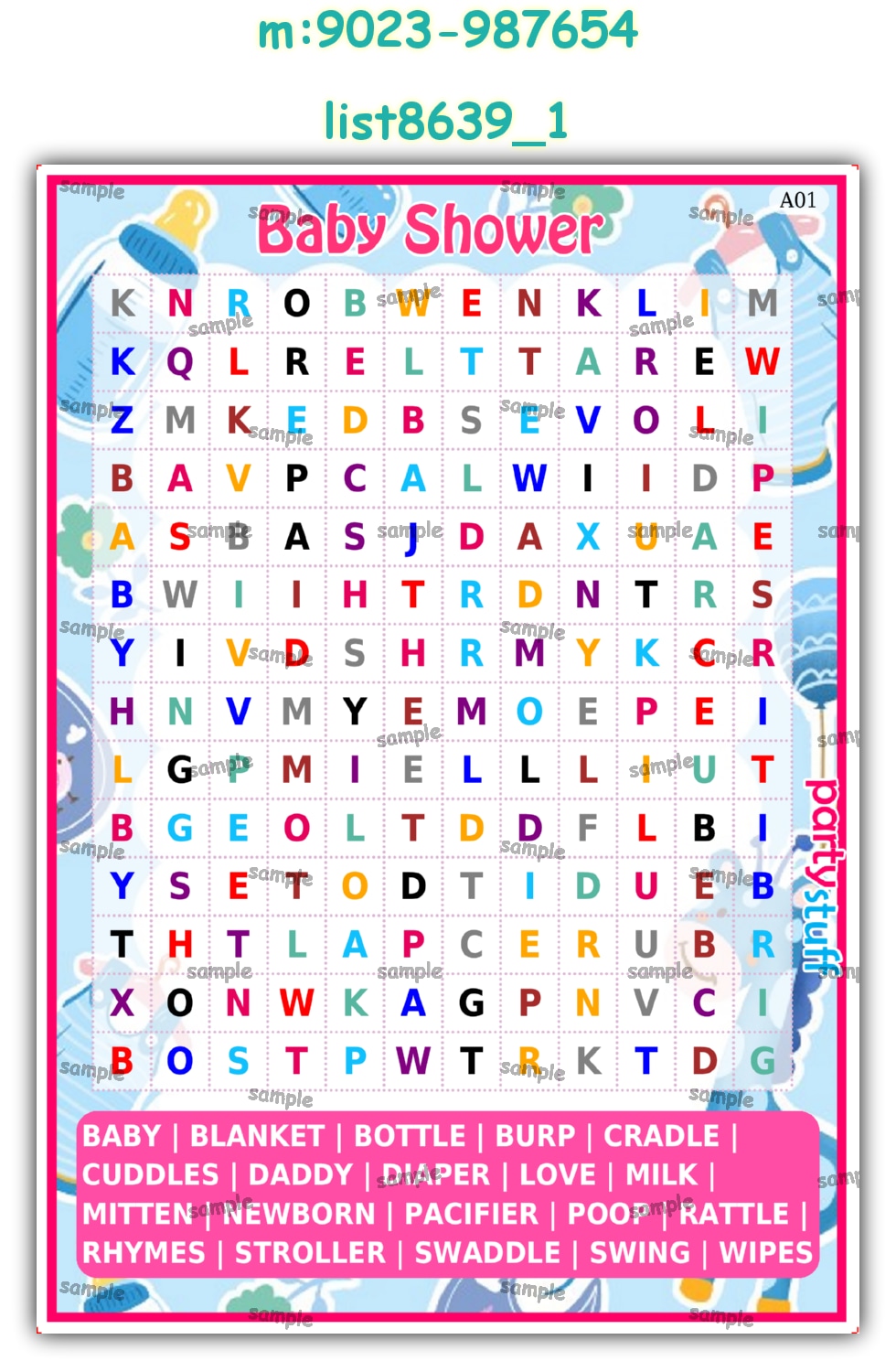 Paper Games | Printed list8639_1 Printed Paper Games