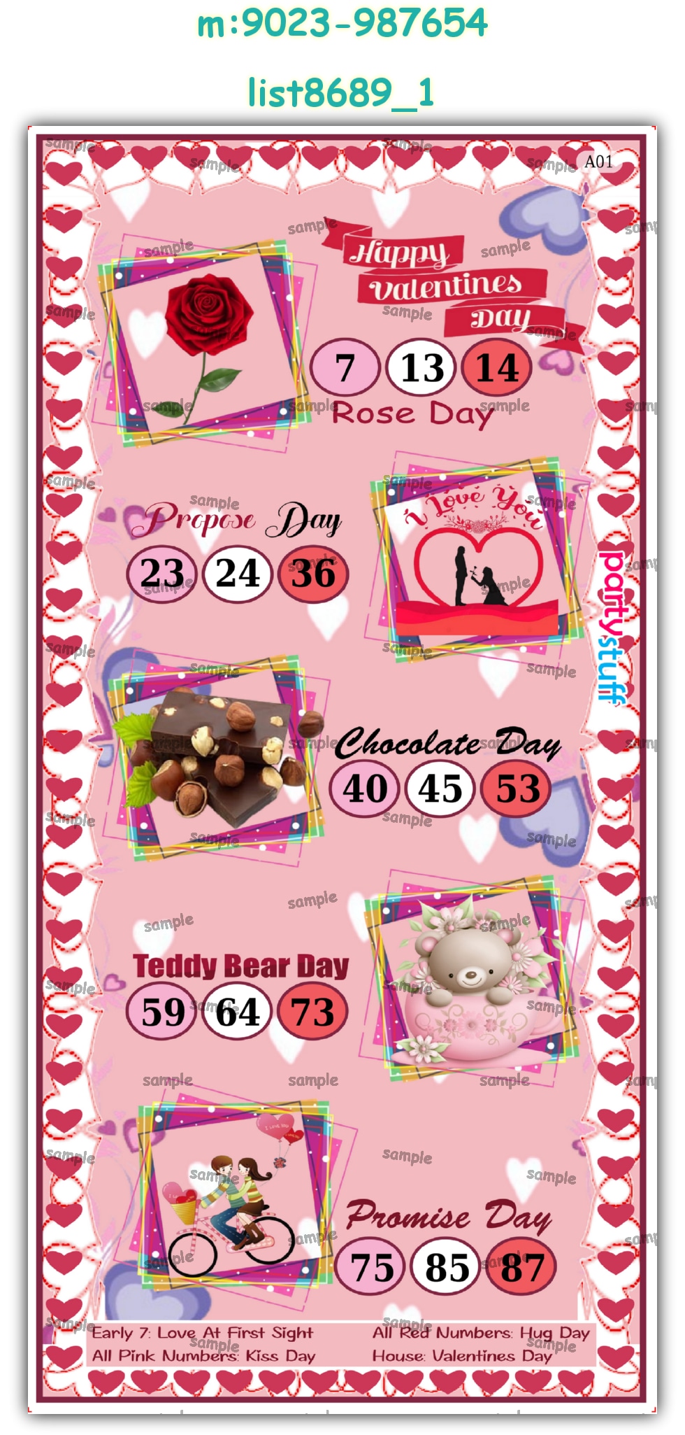 Tambola Housie | Printed list8689_1 Printed Tambola Housie