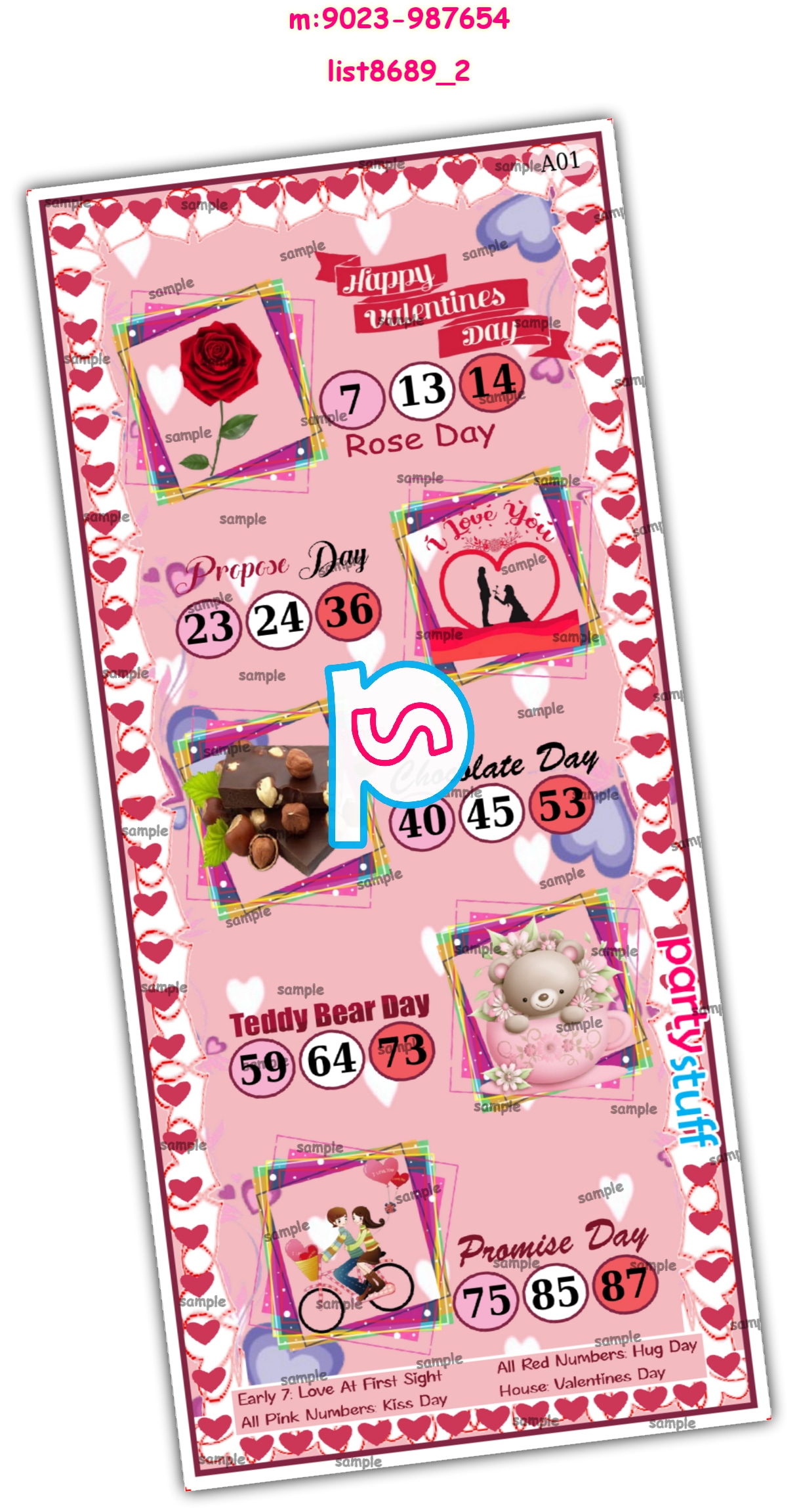 Tambola Housie | Printed list8689_2 Printed Tambola Housie