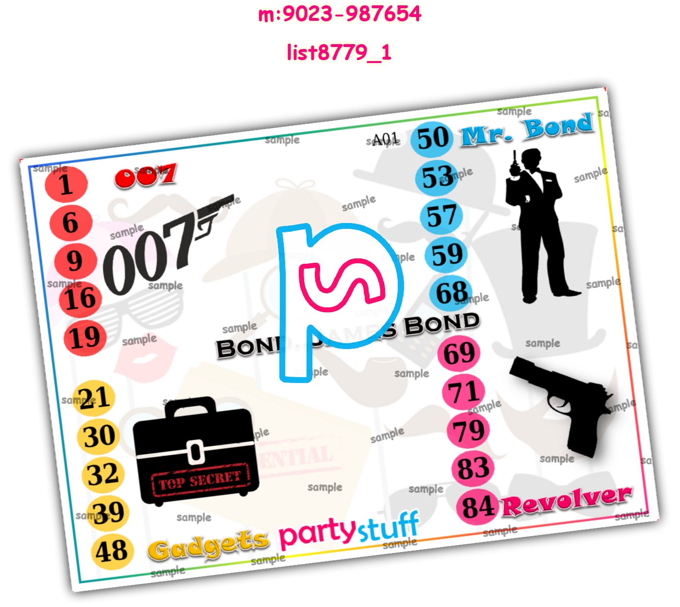 Tambola Housie | Printed list8779_1 Printed Tambola Housie