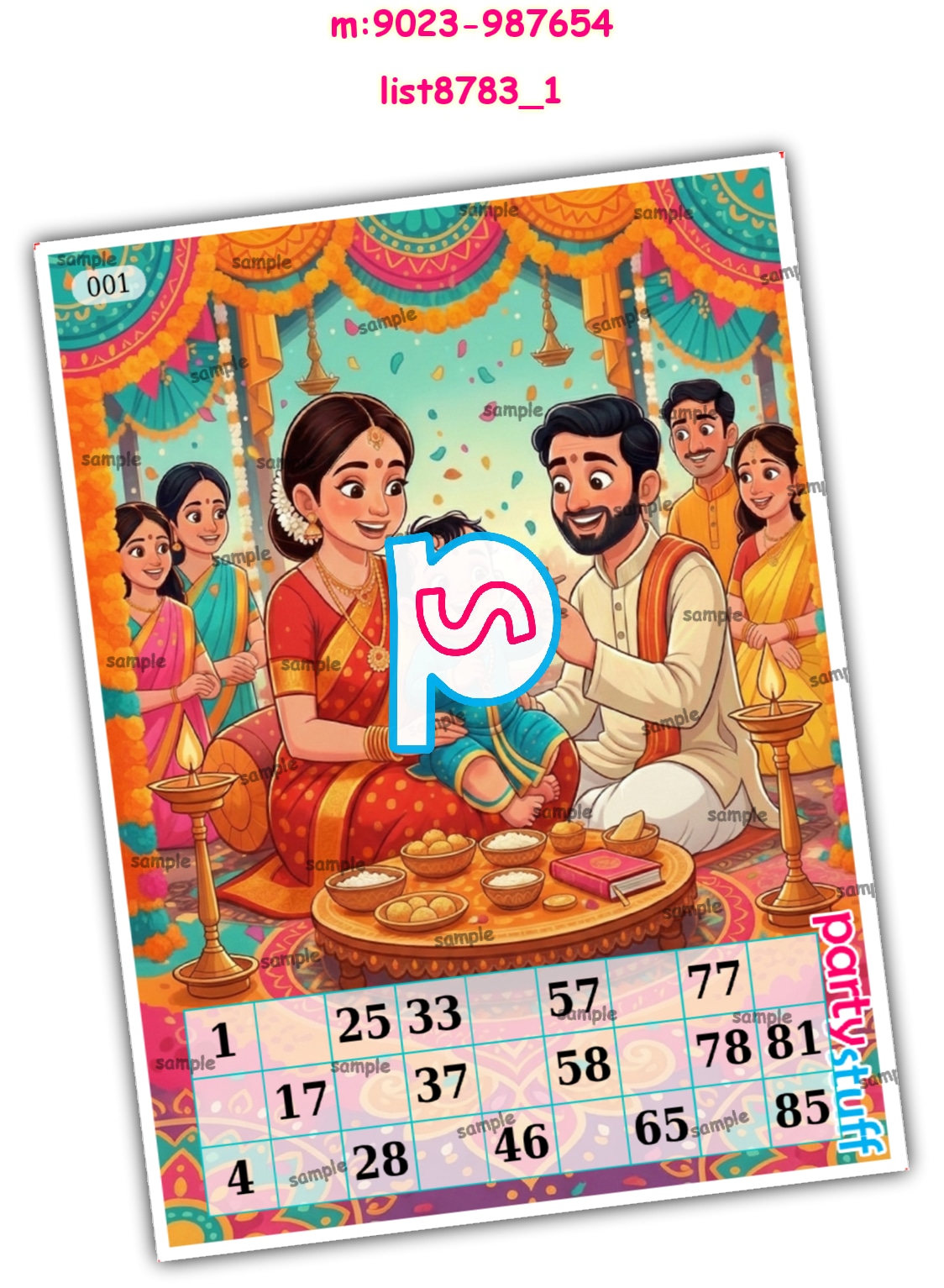 Tambola Housie | Printed list8783_1 Printed Tambola Housie