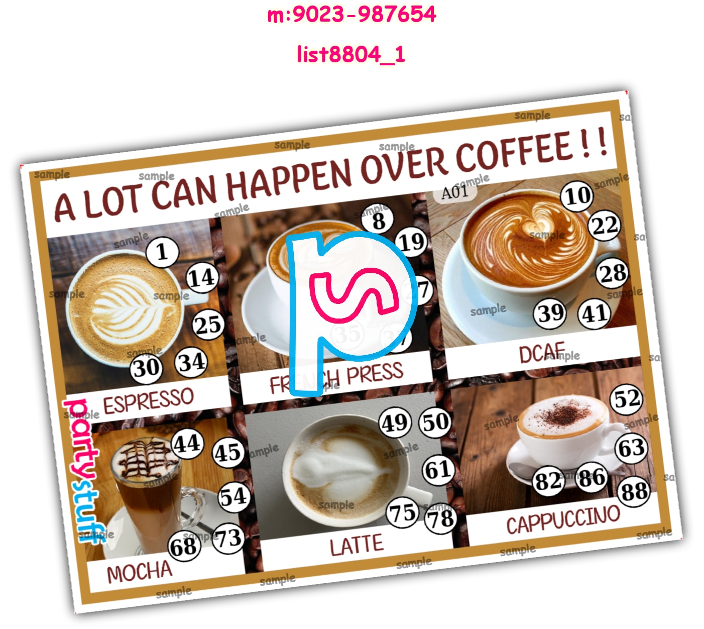 Tambola Housie | Printed list8804_1 Printed Tambola Housie