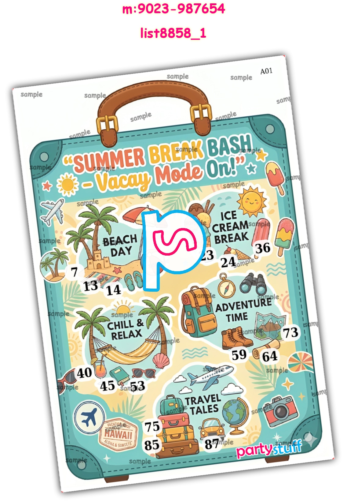 Tambola Housie | Printed list8858_1 Printed Tambola Housie