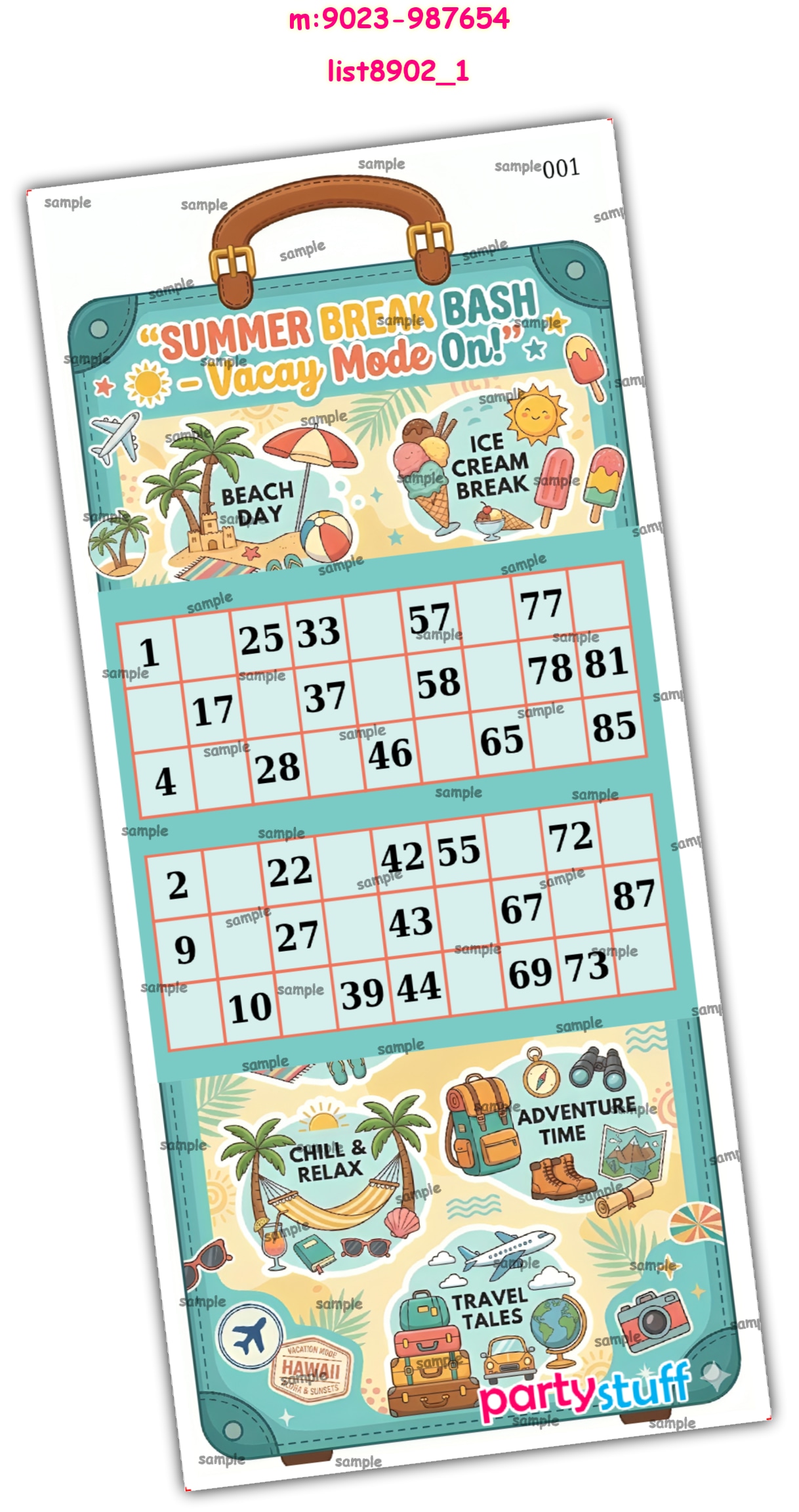 Tambola Housie | Printed list8902_1 Printed Tambola Housie