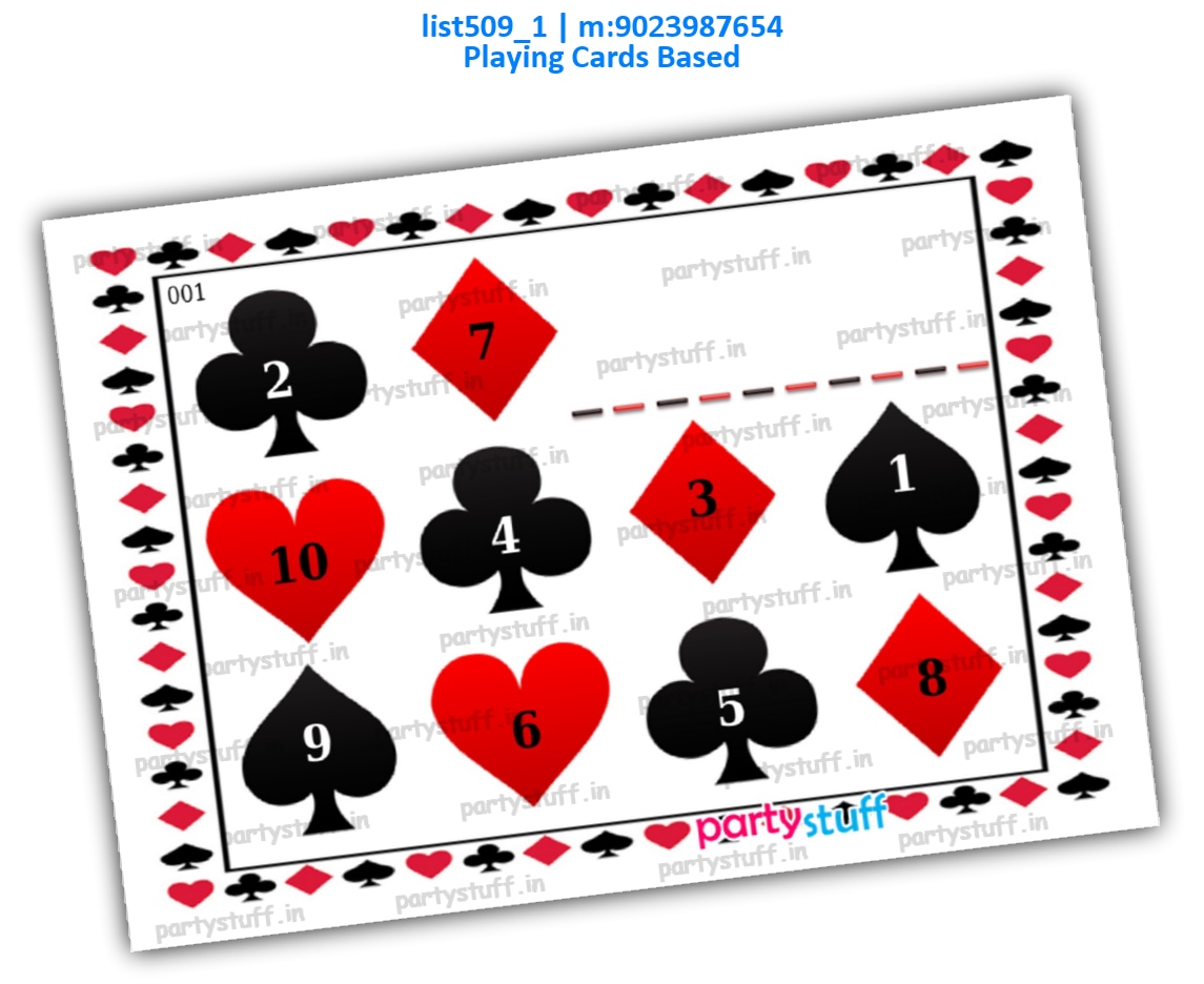 Playing Cards Mobile Number kukuba 1 | PDF list509_1 PDF Tambola Housie